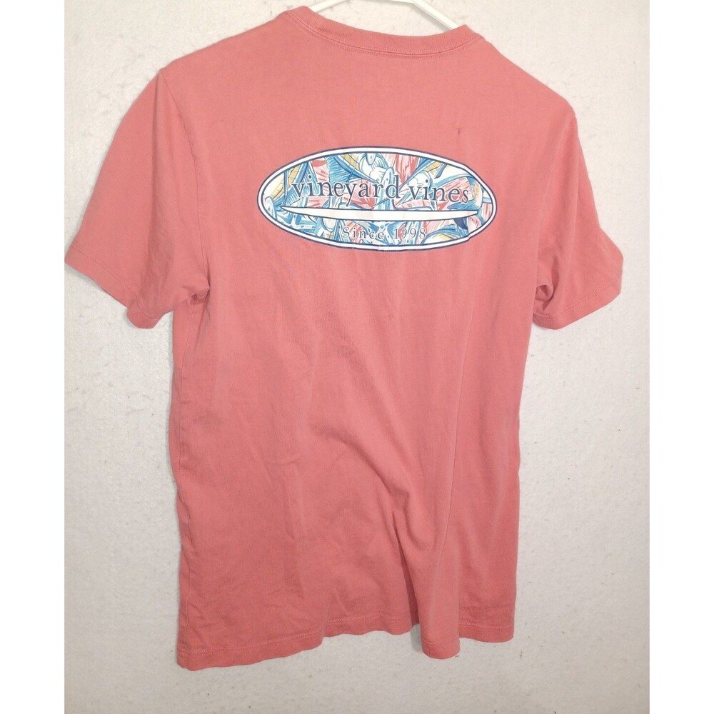 Vineyard Vines Long Sleeve T Shirt XS Pink Womens Surf Board Bird of Paradise